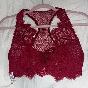 Victoria's Secret Deep Red Lace Bralette